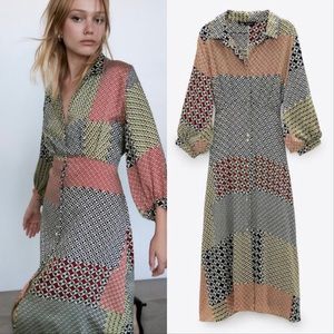 NWT Zara patchwork dress